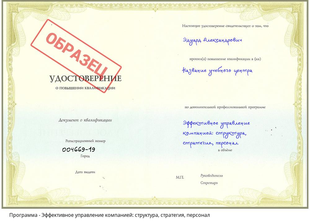 Эффективное управление компанией: структура, стратегия, персонал Азнакаево